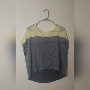 Guess Sheer Mesh Colorblock Festival Style Clubwear Top Y2K Small